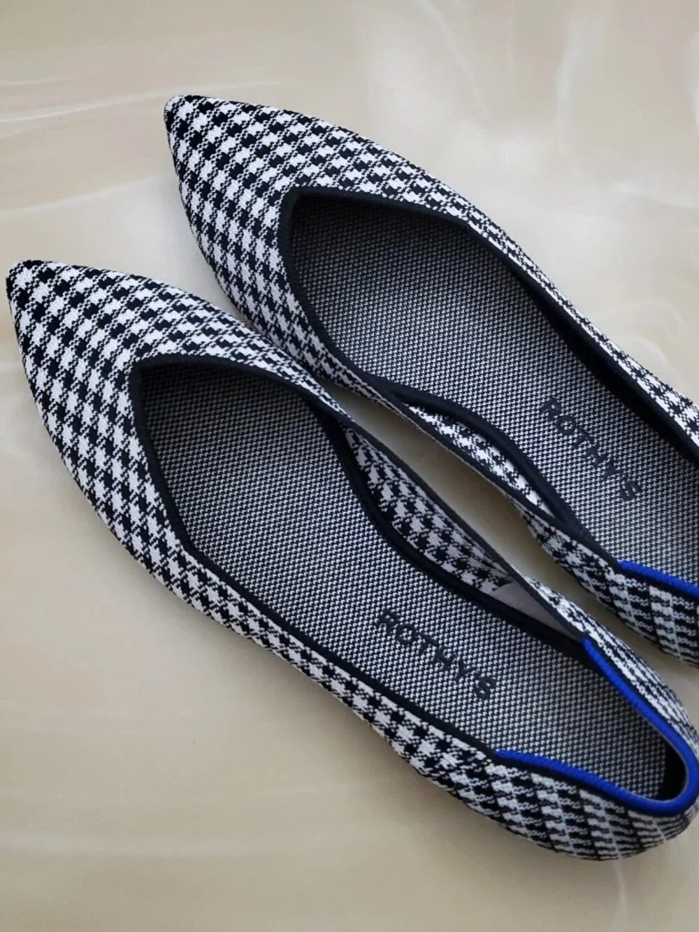 Rothy's The Point in Picnic Slip On Women's Ballet Comfort Gingham Flats Size 12